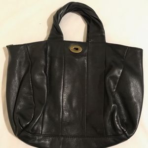 J Crew Black Leather Handbag